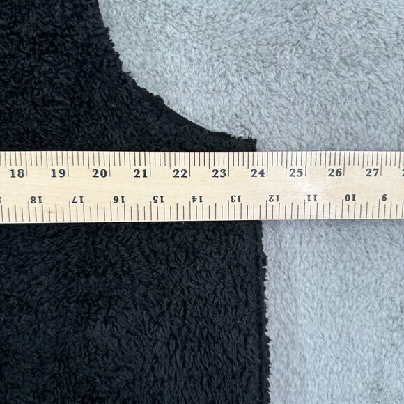 Sonoma Womens 1X Fleece Vest Full Zip Pockets Solid Black Plus Size - Picture 6 of 9